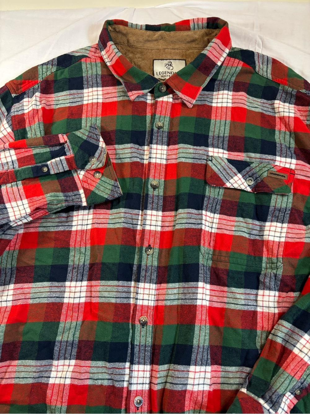 Legendary Whitetails Red, Green & Navy Plaid Button-Down Shirt